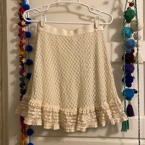 Max Studio écru stretch lace skirt xsm